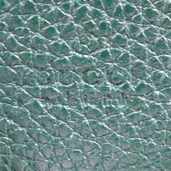 Auth GUCCI Bifold Wallet Chain Wallet Dark Green/Gold/Silver Leather - e59961a - Picture 9 of 11